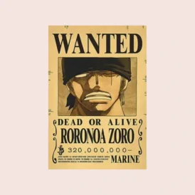 Affiche wanted One Piece-zoro 1