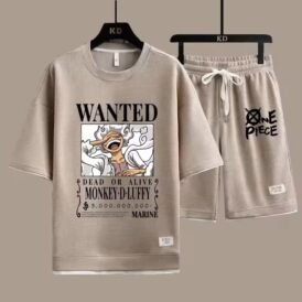 Ensemble One piece Marron - Luffy Gear 5 Wanted - T shirt
