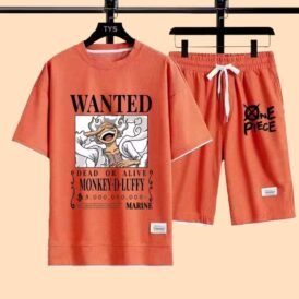 Ensemble One piece orange - Luffy Gear 5 Wanted - T shirt