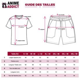 Ensemble guide tailles ensemble One piece